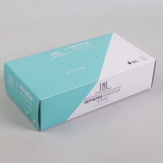 Перчатки виниловые черные TNL упаковка 100шт размер М